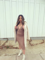 Make You Mine Mocha Midi Dress