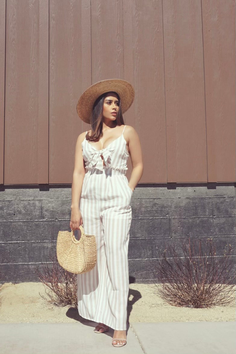 Capri Striped Jumpsuit