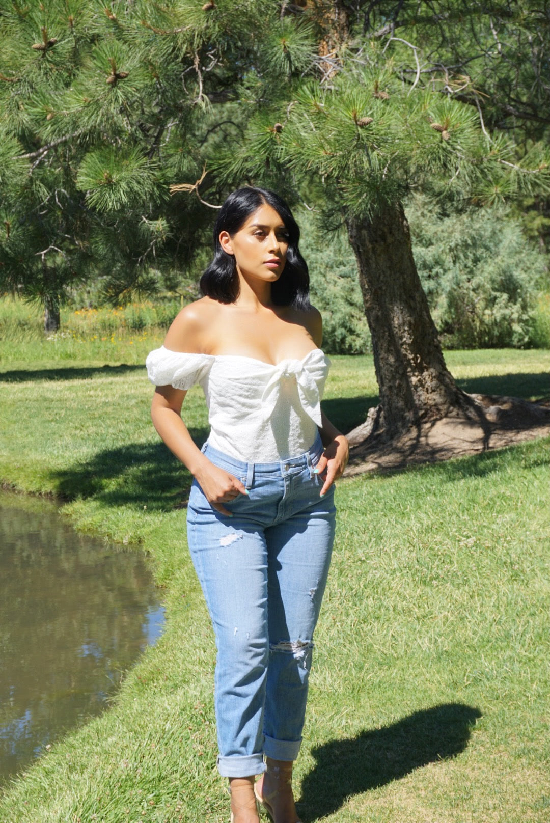 Cecilia Eyelet Top