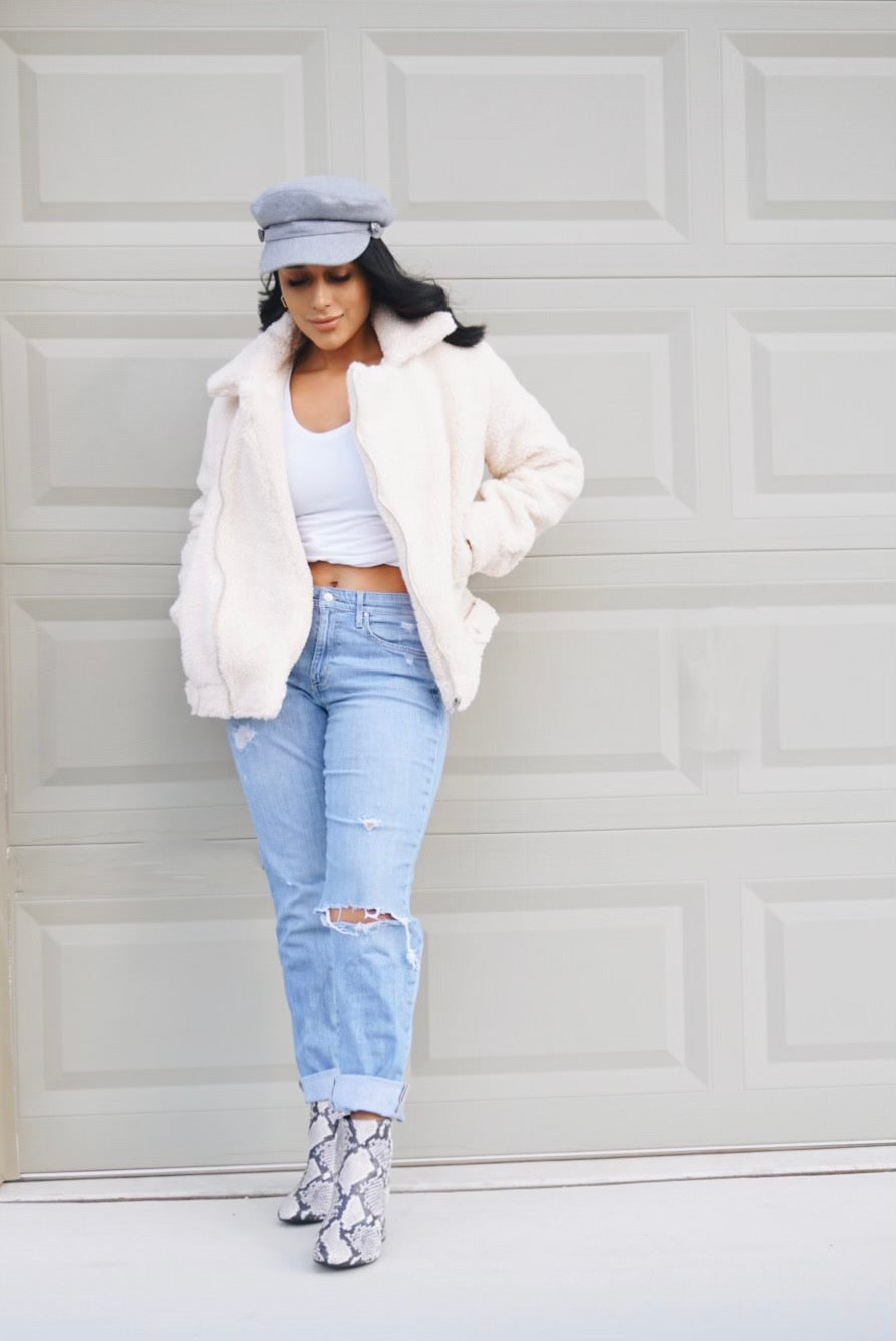 Sierra Cream Teddy Jacket
