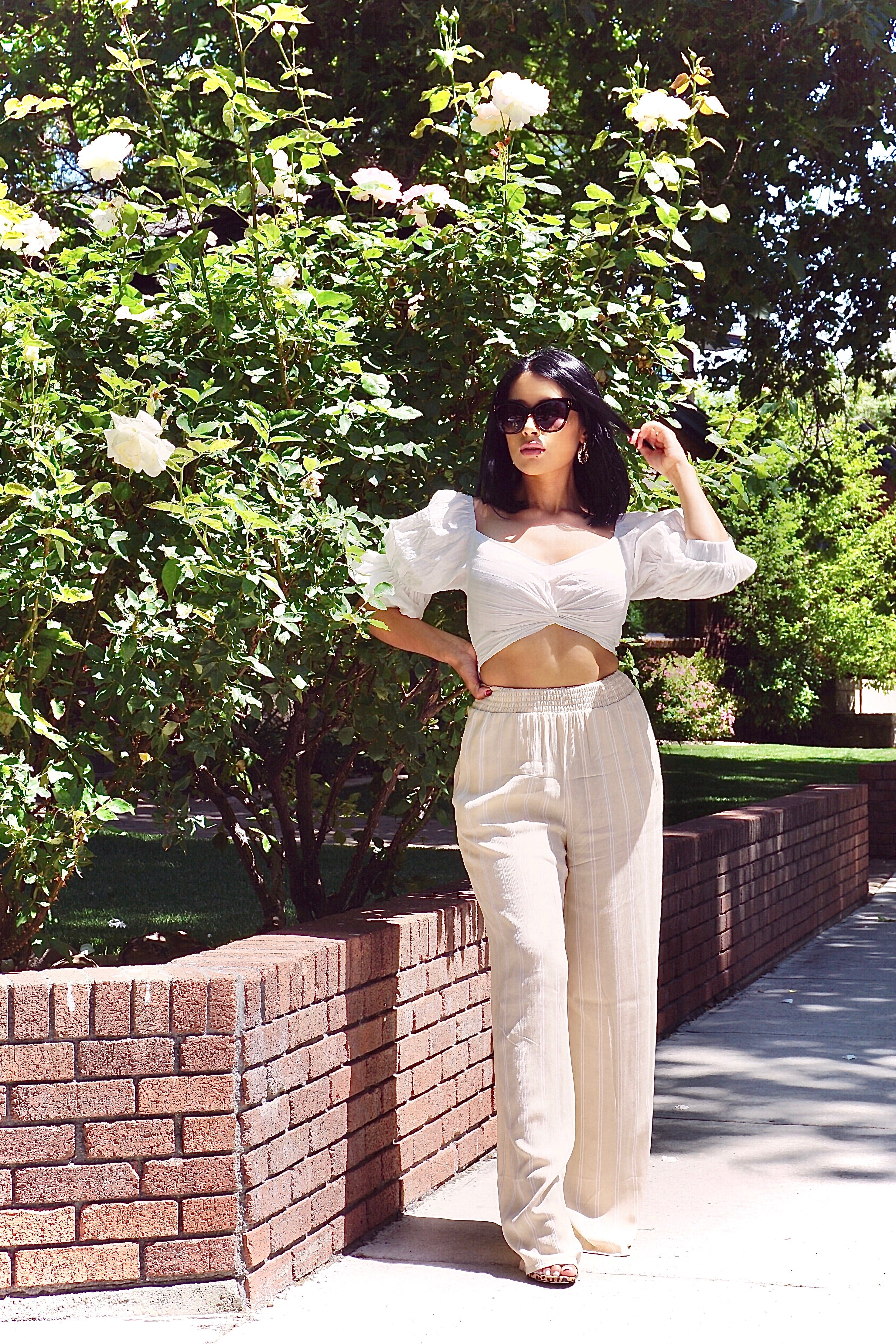 White Havana Crop Top